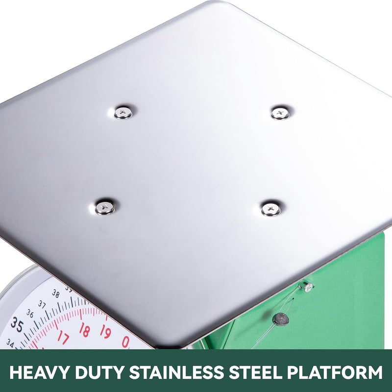 ta da 22-LBS Heavy Duty Portion-Control Mechanical Kitchen and Food Scale Industrial Dial Scale with Stainless Steel Platform - Image 4